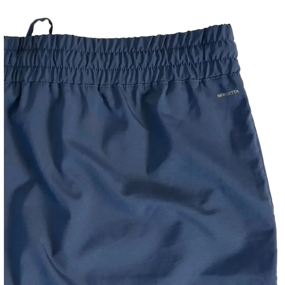 Set of 2 Mondetta Women’s Black & Blue Cuffed Athletic Shorts Elastic Waist XL